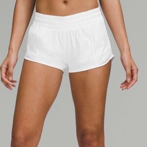 Size 2 Lululemon White Hotty Hot Shorts 2.5” Regular